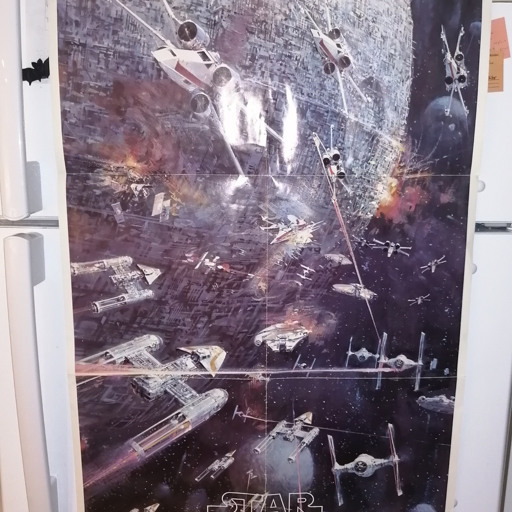 1977 Original Star Wars movie 20th Century Fox Galactic Battle Poster - Picture 2 of 13